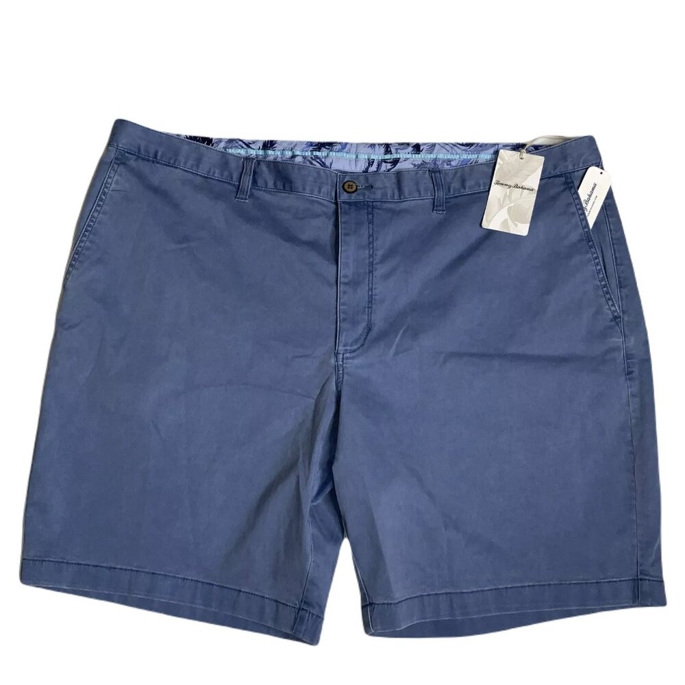 Tommy Bahama Mens Big & Tall 44RG Port Side Blue Stretch 10” Boracay Chino Short - Picture 3 of 7
